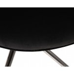 Кресло офисное DOBRIN DORA (чёрный велюр (1922-21), хромированная сталь)