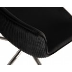 Кресло офисное DOBRIN DORA (чёрный велюр (1922-21), хромированная сталь)