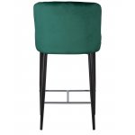 Стул полубарный DOBRIN CHRISTIAN'65 (черные ножки, зеленый велюр (V108-64))