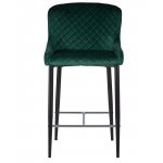 Стул полубарный DOBRIN CHRISTIAN'65 (черные ножки, зеленый велюр (V108-64))