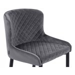 Стул полубарный DOBRIN CHRISTIAN'65 (черные ножки, темно-серый велюр (V108-91))