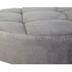 Табурет барный DOBRIN BRUNO BLACK (серый велюр (MJ9-75))