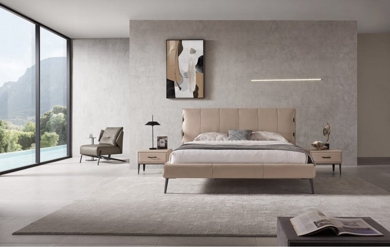 Кровать GC1727 (160-200) бежевый PC019-9042/SA135