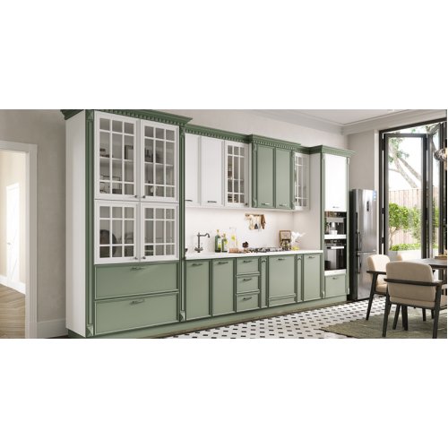 ЛУНА Кухня прямая 4,55 (олива)