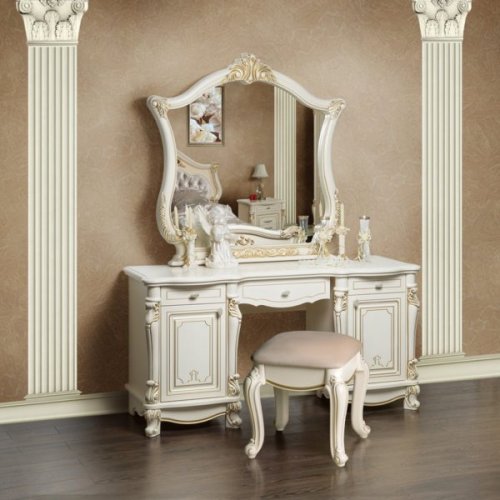 КАСАНДРА Туалетный стол с пуфом