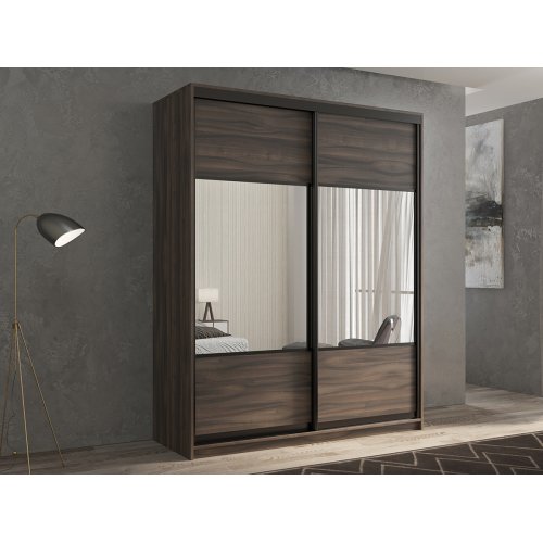 КААППИ-6 Шкаф-купе 2-х дверный 120*45 (ЛДСП/зеркало/ЛДСП/зеркало)