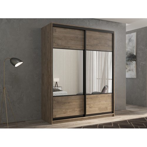 КААППИ-6 Шкаф-купе 2-х дверный 120*60 (ЛДСП/зеркало/ЛДСП/зеркало)