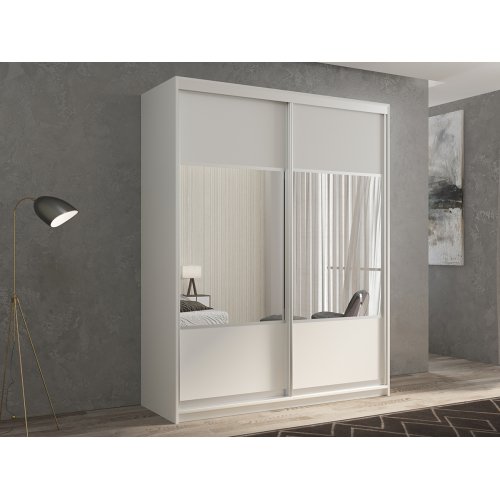 КААППИ-6 Шкаф-купе 2-х дверный 140*60 (ЛДСП/зеркало/ЛДСП/зеркало)