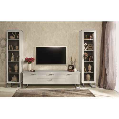 PALMARI P2280=БИБЛИОТЕКА 1 ДВ. ПОЛКИ ДСП 4 ШТ НА МЕТАЛЛИЧЕСКИХ НОЖКАХ