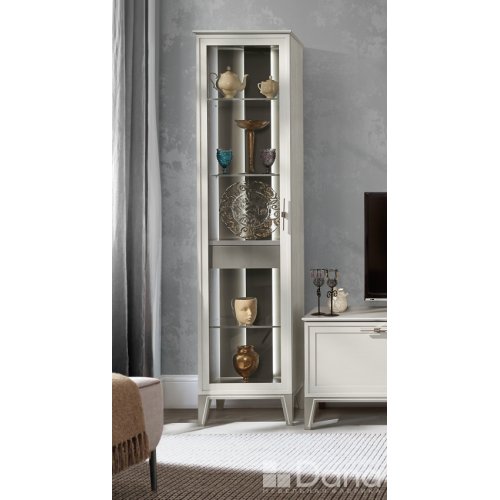 PALMARI P2340=ВИТРИНА 1 ДВ. БЕЗ ЗЕРКАЛА ПОЛКИ СТЕКЛО 4 ШТ