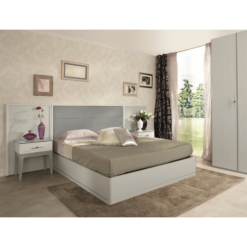 PALMARI P2730=КРОВАТЬ С МЯГКИМ ИЗГОЛОВЬЕМ БОКОВЫЕ ПАНЕЛИ С МОЛДИНГОМ