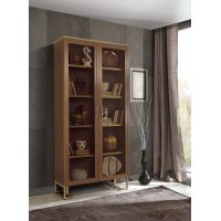 PALMARI P3300=БИБЛИОТЕКА 2 ДВ. ПОЛКИ ДСП 4 ШТ НА МЕТАЛЛИЧЕСКИХ НОЖКАХ