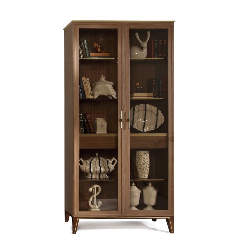 PALMARI P3350=ВИТРИНА 2 ДВ. БЕЗ ЗЕРКАЛА ПОЛКИ СТЕКЛО 4 ШТ