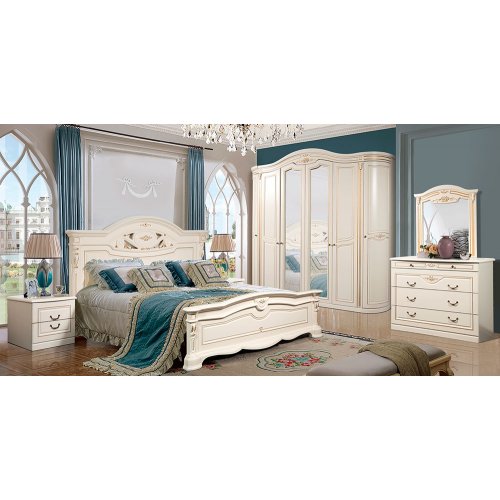 СОРРЕНТО 6Д-1,8 комплект спальни с 6-ти дверным шкафом (беж)