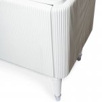 ТВ тумба RIMINI отделка белый блестящий лак, ручки хром