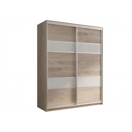 КААППИ-8 Шкаф-купе 2-х дверный 120*60  (ЛДСП/стекло белое)