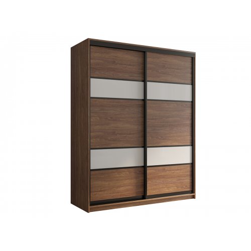 КААППИ-8 Шкаф-купе 2-х дверный 140*60  (ЛДСП/стекло белое)