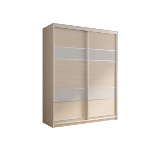 КААППИ-8 Шкаф-купе 2-х дверный 160*45  (ЛДСП/стекло белое)