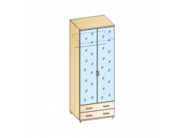 ГРЕЙС Шкаф 2-х дверный с 2-я зеркалами ШК-5007