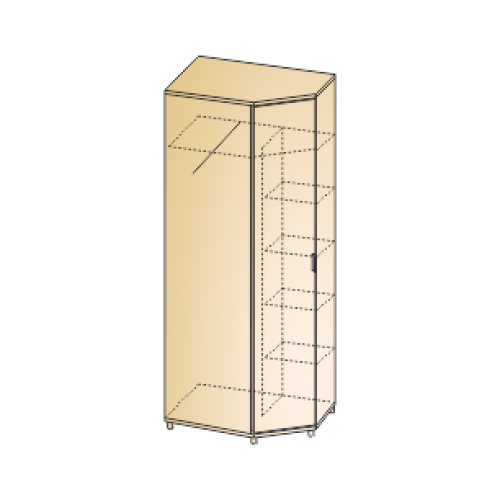 ГРЕЙС Шкаф угловой ШК-5017