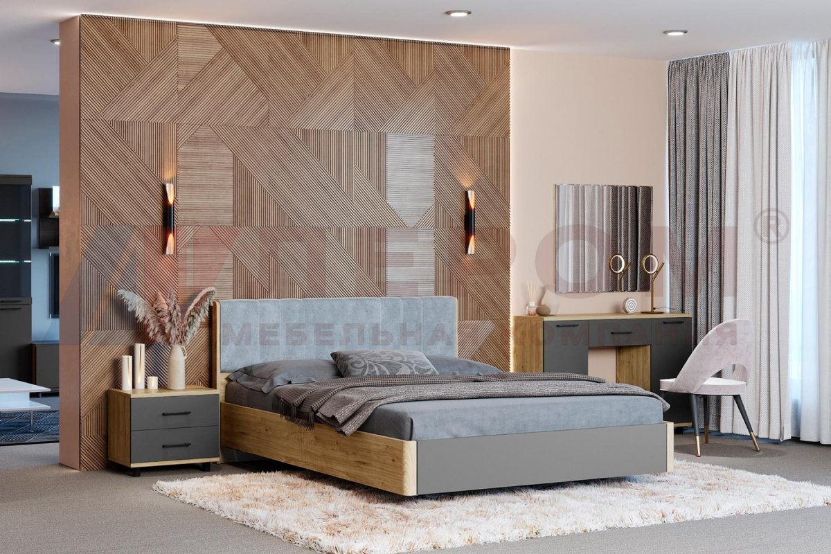 ГРЕЙС Кровать 1,2 (велюр) с подъемным механизмом КР-4011