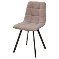 Стул CHILLI SQUARE RU-09 серо-бежевый винтаж, PU / черный каркас М-City