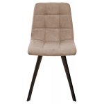 Стул CHILLI SQUARE RU-09 серо-бежевый винтаж, PU / черный каркас М-City