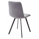 Стул CHILLI SQUARE BLUVEL-14 серый, велюр / черный каркас М-City