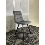 Стул CHILLI SQUARE BLUVEL-14 серый, велюр / черный каркас М-City