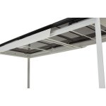 Стол CREMONA 140 HIGH GLOSS STATUARIO Белый мрамор глянцевый, керамика/ белый каркас М-City