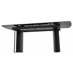 Стол RASMUS 160 TL-45 Белый мрамор, испанская керамика / черный каркас М-City