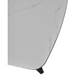 Стол RASMUS 160 TL-45 Белый мрамор, испанская керамика / черный каркас М-City