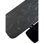 Стол MATERA 160 NERO KL-116 Черный мрамор матовый, итальянская керамика/ черный каркас М-City