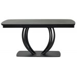 Стол MATERA 160 NERO KL-116 Черный мрамор матовый, итальянская керамика/ черный каркас М-City