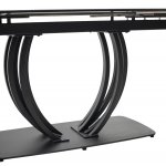 Стол MATERA 160 NERO KL-116 Черный мрамор матовый, итальянская керамика/ черный каркас М-City