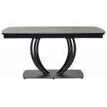 Стол MATERA 160 NERO KL-116 Черный мрамор матовый, итальянская керамика/ черный каркас М-City