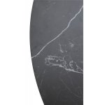 Стол TERNI 120 MATT BLACK MARBLE SOLID CERAMIC Черный мрамор матовый, керамика/Черный каркас М-City