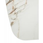 Стол MATERA 160 KL-188 Контрастный мрамор матовый, итальянская керамика/ каркас цвета шампань М-City
