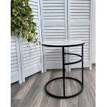 Журнальный столик Френсис Белый мрамор, стекло/ черный M-city