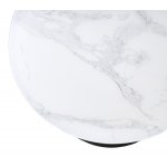 Журнальный столик Френсис Белый мрамор, стекло/ черный M-city