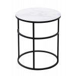 Журнальный столик Френсис Белый мрамор, стекло/ черный M-city