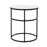 Журнальный столик Френсис Белый мрамор, стекло/ черный M-city