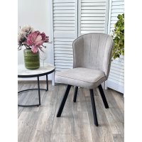 Стул MODE 360 град. поворот. B22 Серый, велюр / черный каркас, М-City