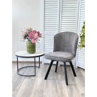 Стул MODE 360 град. поворот. B28 Темно-серый, велюр / черный каркас, М-City