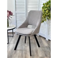 Стул ASP, 360 град. поворот. B22 Серый, велюр / черный каркас, М-City