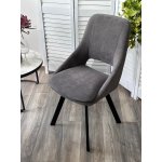 Стул ASP, 360 град. поворот. B28 Темно-серый, велюр / черный каркас, М-City