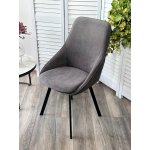 Стул CASA, 360 град. поворот. B28 Темно-серый, велюр / черный каркас, М-City