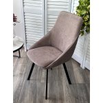 Стул CASA, 360 град. поворот. B5 Капучино, велюр / черный каркас,М-City