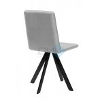 Стул BRONX, 360 град. поворот. B22 Серый, велюр / черный каркас, М-City