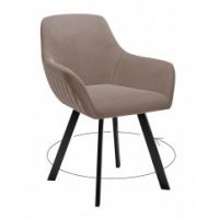 Стул JET 360 град. поворот. B22 Серый, велюр / черный каркас, М-City